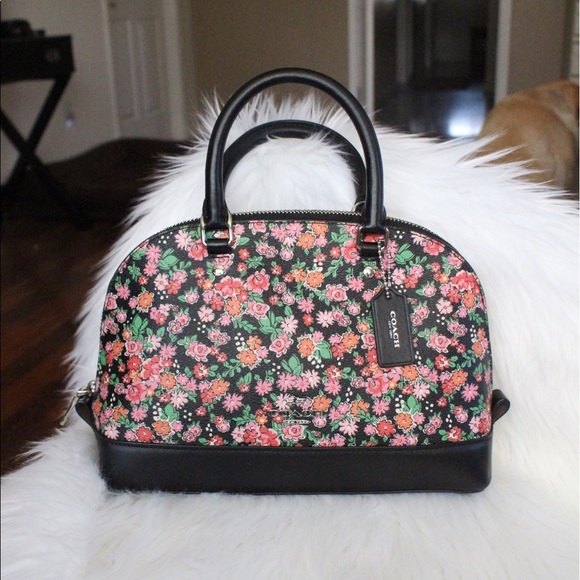 Coach Handbags - COACH mini sierra satchel cluster floral handbag